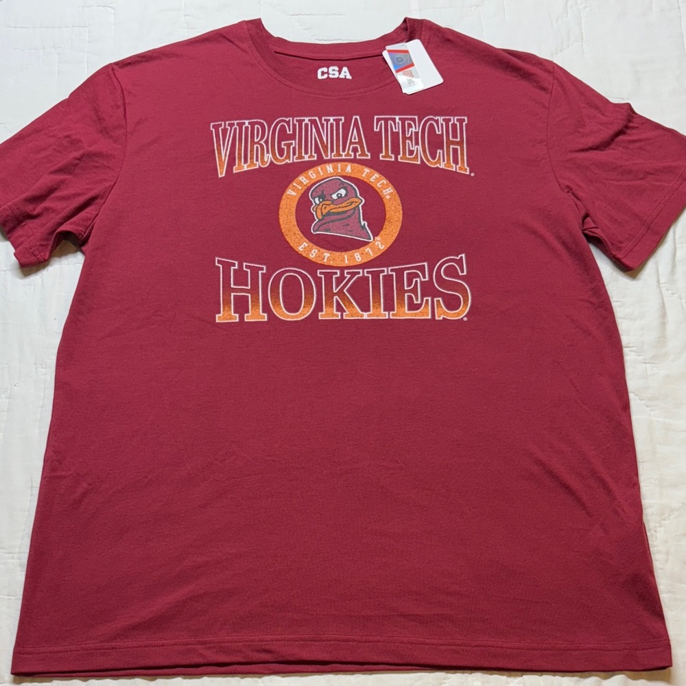 NCAA Virginia Tech Hokies Classic Maroon Graphic T-Shirt XL NWT Collegiate Tee